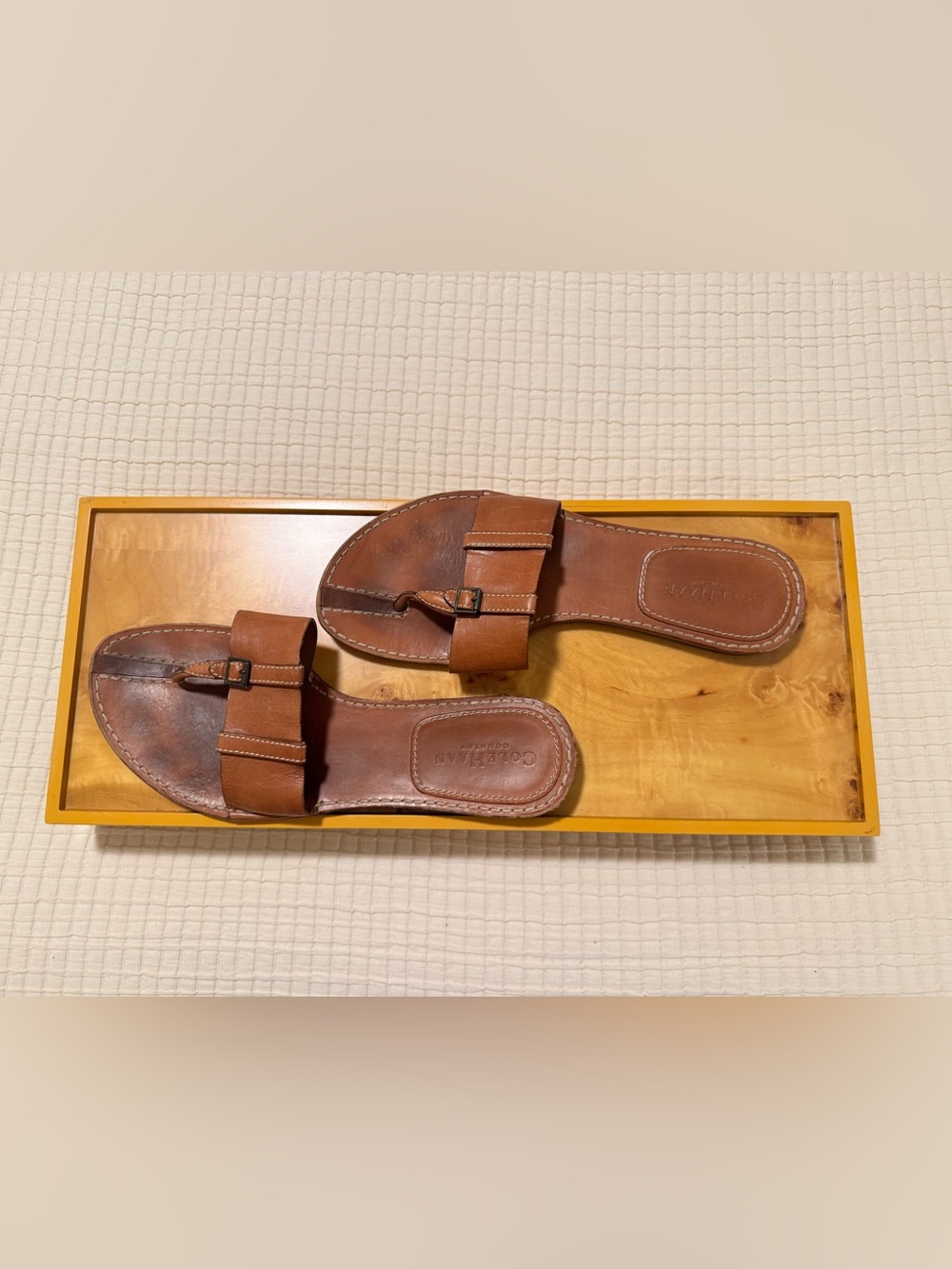 Cole Haan Brown Leather Women’s  Slide Sandals